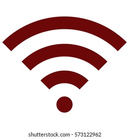 Brown Vector Illustration of WiFi Icon
