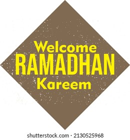 vector marrón de ramadan kareem para diseño y fondo