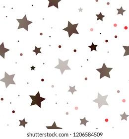 Brown vector seamless cover with small and big stars. Modern geometrical abstract illustration with stars. The pattern can be used for new year ad, booklets.