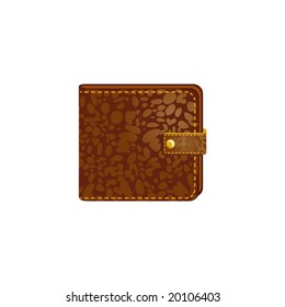 Brown vector wallet