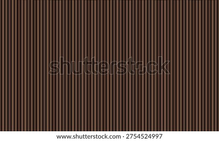 Brown Vertical Wood Stripe Pattern, Abstract Wooden Batten Texture Background for Web and Print, Seamless Timber Slat Vector Illustration for Branding and Mockups