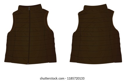 Brown vest. vector illustration
