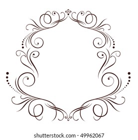 Brown vintage frame