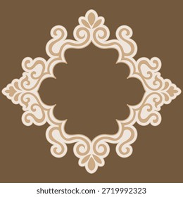 Marco vintage marrón, elemento vintage para decorar tarjetas.