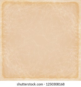 Brown vintage paper. Abstract background and texture for design. Brown rough paper in vintage style.Traces of paint and shabby edge. Vector. Eps10.