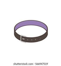 brown and violet dog collar vector on white background