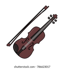Brown violin icon