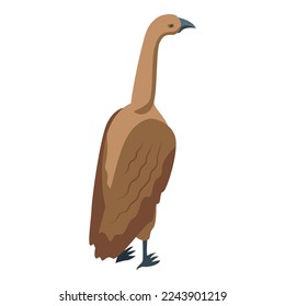 Brown vulture icon isometric vector. Evil bird. Griffin zoo