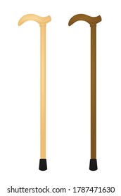 Palos marrones caminando. ilustración vectorial