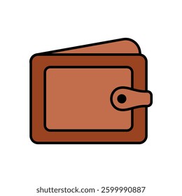 Brown Wallet Illustration Icon Vector
