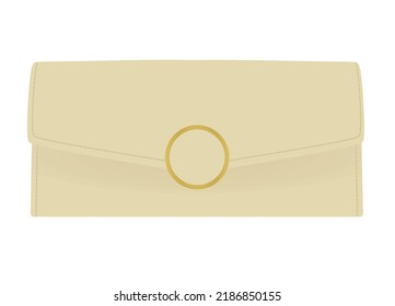 Brown  wallet purse. vector illustration