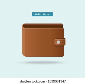 Brown wallet vector illlustration eps10