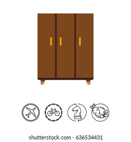 Brown wardrobe icon