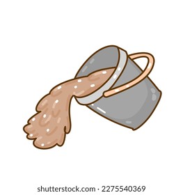 Brown water in tank vector.

