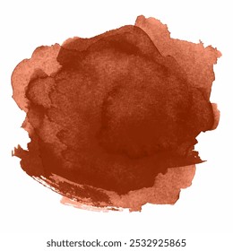 Brown watercolor vector graphic element. Brush strokes