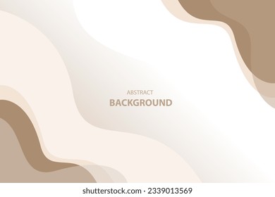 brown wave abstract background with white space for text and message. template design