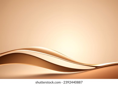 Brown Wave Background, Abstract geometric background with liquid shapes. Vector illustration.