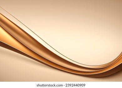 Brown Wave Background, Abstract geometric background with liquid shapes. Vector illustration.