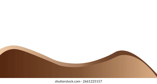 Brauner Wellenhintergrund, Abstrakter geometrischer Hintergrund mit flüssigen Formen. Vektorgrafik. 