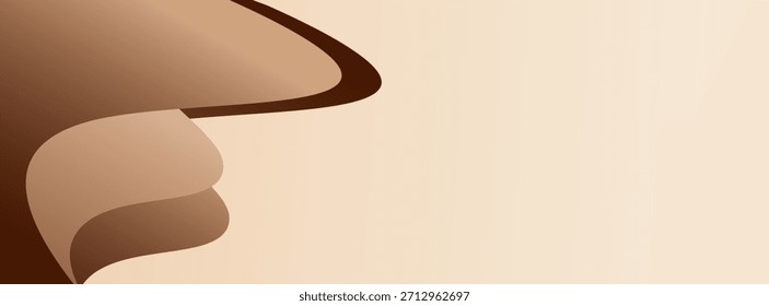Fundo de onda marrom, fundo geométrico abstrato com formas líquidas. vetor