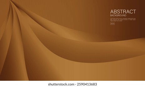 Brown wave background, wave graphic, Geometric vector, Minimal Texture, brown background, Brown cover design, flyer template, banner, wall decoration, wallpaper, abstract background vector