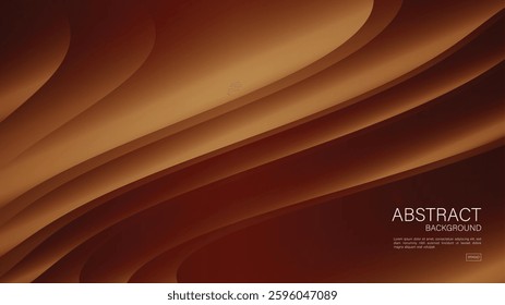 Brown wave background vector, brown background, Chocolate background texture, abstract background, Brown cover, flyer template, banner, wall decoration, wave graphic, Minimal Texture, wallpaper