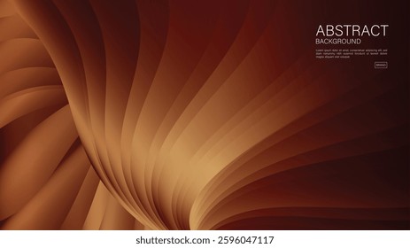 Brown wave background vector, brown background, Chocolate background texture, abstract background, Brown cover, flyer template, banner, wall decoration, wave graphic, Minimal Texture, wallpaper
