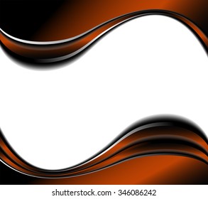 Brown wave background vector overlap dimension 3d graphic metal color message board for text and message design frame line shadow for modern web design eps10 infographic
