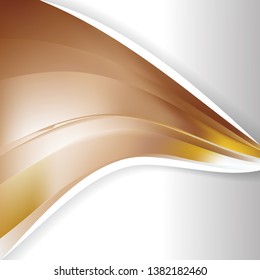 Brown Wave Business Background Vector