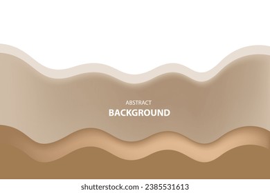 Brown wave gradient modern background with space for text and message. template design	
