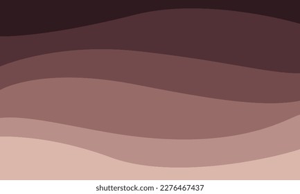 brown wave illustration for background, poster, banner, cover and wall decoration