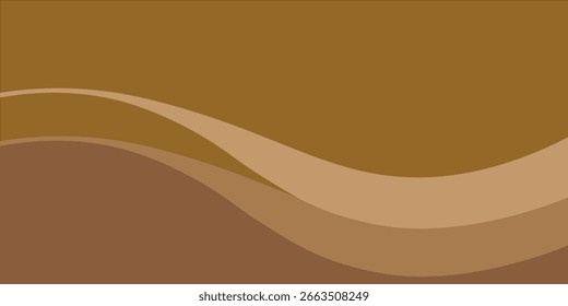 Ilustración de la onda marrón para el fondo, cartel, Anuncio, cubierta y decoración de la pared