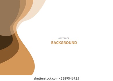 Marrón ondea el fondo moderno con espacio blanco para el texto y el mensaje. diseño de plantilla