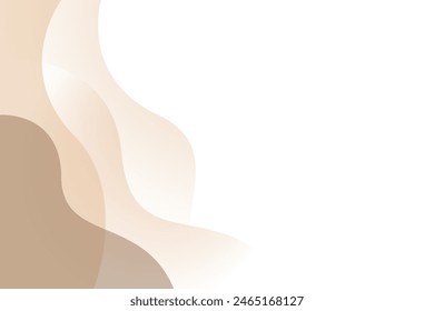 Brown wave modern background with white space for text and message. template design	