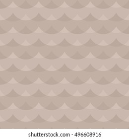Brown wave seamless pattern. Vector background. Minimal design.