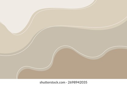 Braune Welle einfache Design-Hintergrund-Illustration