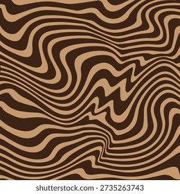 brown wave vector illustration for background, poster, banner, greeting card and cover	