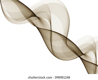 Brown waves on white background