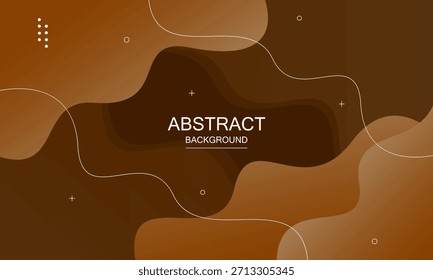 Fondo abstracto ondulado marrón, fondo de color degradado moderno. Conveniente para el cartel, tarjeta, Anuncio, telón de fondo, folleto, cubierta, Fondo de pantalla, Web. Diseño de Vector