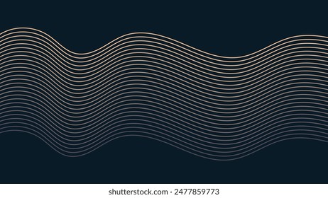 Brown wavy line background with black