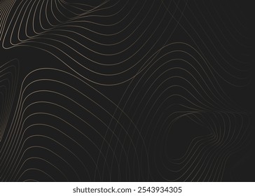 Fondo abstracto de líneas onduladas marrones 