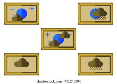 Brown weather icons. 
