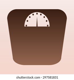 Brown Web icon- scales, weighing, weight, balance 