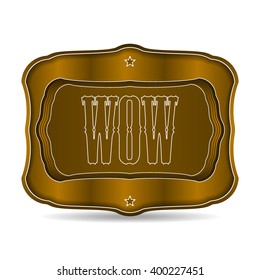Brown western background wow text