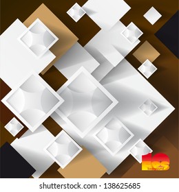 brown and white Abstract geometrical background.