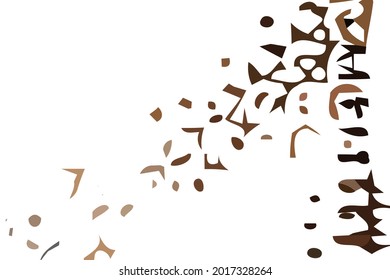 Brown and white background. Abstract vector. Modern geometric design. 2D rendering digital illustration.