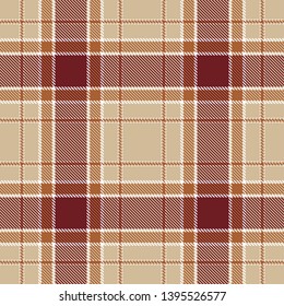 Brown, White  and  Beige  Tartan Plaid Scottish Seamless Pattern. Texture from tartan, plaid, tablecloths, shirts, clothes, dresses, bedding, blankets and other textile.