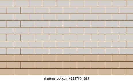 Paredes de ladrillo marrón y blanco como fondo