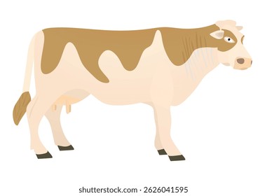 Brown  and white caw. vector