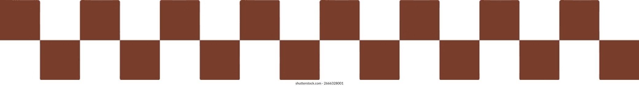 Brown and white checkerboard seamless pattern with alternating square tiles for decorative design